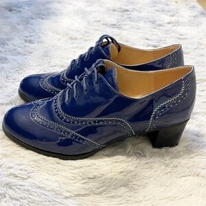 Cute blue Oxford shoes